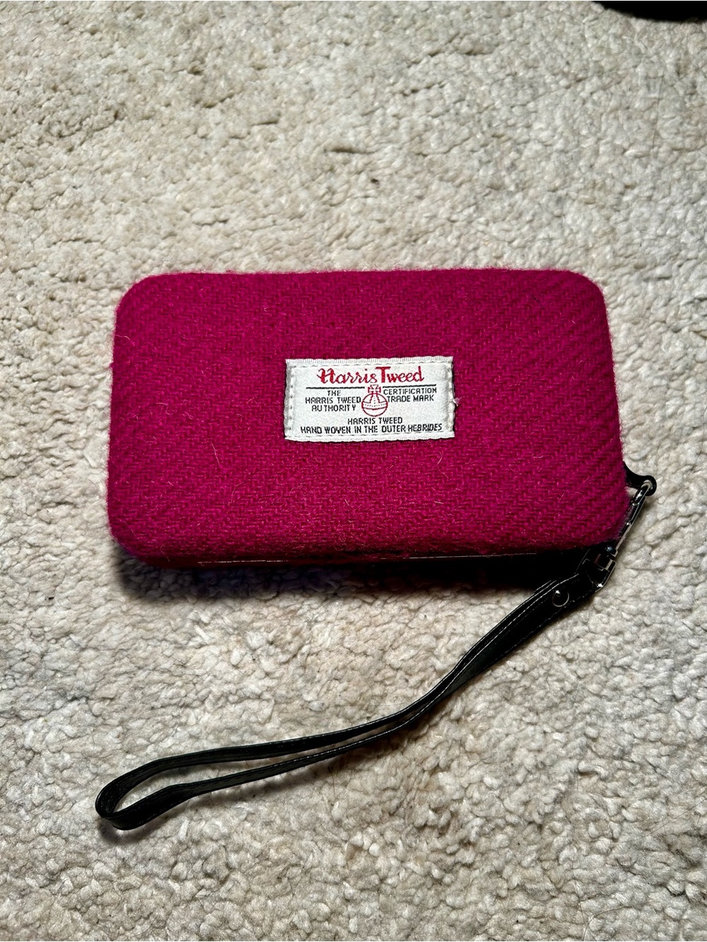 Harris Tweed Women's Zip Wallet - Fuchsia